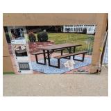 LIFETIME FOLDING PICNIC TABLE BROWN