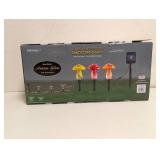 INFINITY X1 GLASS MUSHROOM LANDSCAPE LIGHTS SOLAR RECHARGEABLE