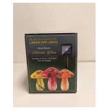 INFINITY X1 GLASS MUSHROOM LANDSCAPE LIGHTS SOLAR RECHARGEABLE