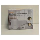 NEW CRANE 3-IN-1 COOL MIST HUMIDIFIER WITH AROMA DIFFUSER AND SLEEP SUPPORT LIGHT