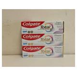 NEW COLGATE TOTAL PLAQUE/GUM PROTECT TOOTHPASTE 3PK