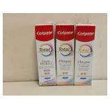 NEW COLGATE TOTAL PLAQUE/GUM PROTECT TOOTHPASTE 3PK