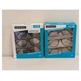 (2) NEW FOSTER GRANT +1.75 READING GLASSES 3PK