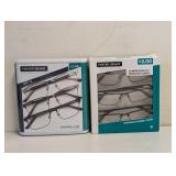 (2) NEW FOSTER GRANT +2.00 READING GLASSES 3PK