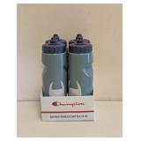 NEW CHAMPION QUENCH SQUEEZE BOTTLE 4PK FORREST GREEN/GRAY BLUE