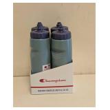 NEW CHAMPION QUENCH SQUEEZE BOTTLE 4PK FORREST GREEN/GRAY BLUE