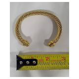 David Yurman 18K Yellow Gold Cable Cuff Bracelet
