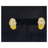 David Yurman 18K Diamond Shrimp Earrings