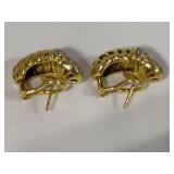 David Yurman 18K Diamond Shrimp Earrings