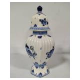 Delft Blue Beautiful Lidded Vase