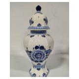 Delft Blue Beautiful Lidded Vase