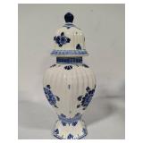 Delft Blue Beautiful Lidded Vase