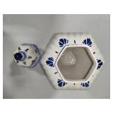 Delft Blue Beautiful Lidded Vase