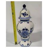 Delft Blue Beautiful Lidded Vase