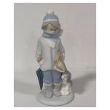 Lladro "Winter Boy with Dog" Porcelain Figurine (#5220)