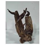 Driftwood Carved Bird Sculpture