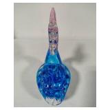 Art Glass Blue Pelican