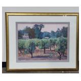 Signed Mary Silverwood Vineyard Landscape