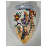Vintage Hotto Yu Hand Painted Lusterware Wall Pockets
