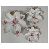 Lefton China Hand Painted Nesting Trinket Dishes
