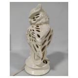 MCM Lighted Porcelain Owl Lamp