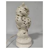 MCM Lighted Porcelain Owl Lamp