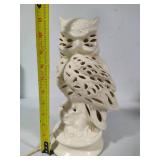 MCM Lighted Porcelain Owl Lamp