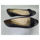 Salvatore Ferragamo Black Leather Flats (sz 8)