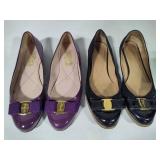 Two Pairs Salvatore Ferragamo Flats (Size 8.5)