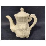 Porcelain White Rose Miniature Tea Set