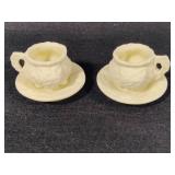 Porcelain White Rose Miniature Tea Set
