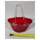 Ruby Red Art Glass Handbag