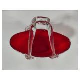 Ruby Red Art Glass Handbag
