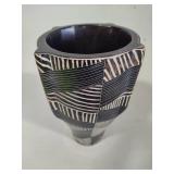 Geometric Soapstone Carved Vase