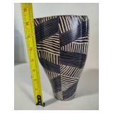 Geometric Soapstone Carved Vase
