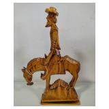 Hand Carved Don Quixote Wooden Statue