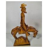 Hand Carved Don Quixote Wooden Statue