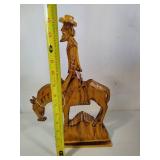 Hand Carved Don Quixote Wooden Statue