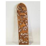 Wood Carved Animal Wall Plaque