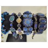 Beautiful Blues Assortment of Costume Necklaces/Bracelets/Earrings