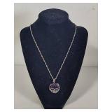 Sterling/925 Marcasite Heart Pendant & Chain