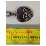 Sterling/925 Marcasite Heart Pendant & Chain