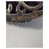 Sterling/925 Marcasite Heart Pendant & Chain