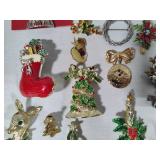 Large Lot of Christmas/Holiday Brooches