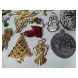 Large Lot of Christmas/Holiday Brooches