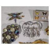 Lot of Vintage Brooches - Some Stamped -