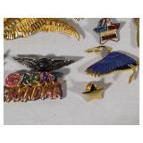Lot of Vintage Brooches - Some Stamped -