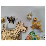 Lot of Animal Themed Brooches