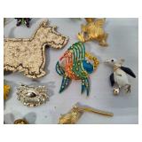 Lot of Animal Themed Brooches