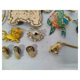 Lot of Animal Themed Brooches
